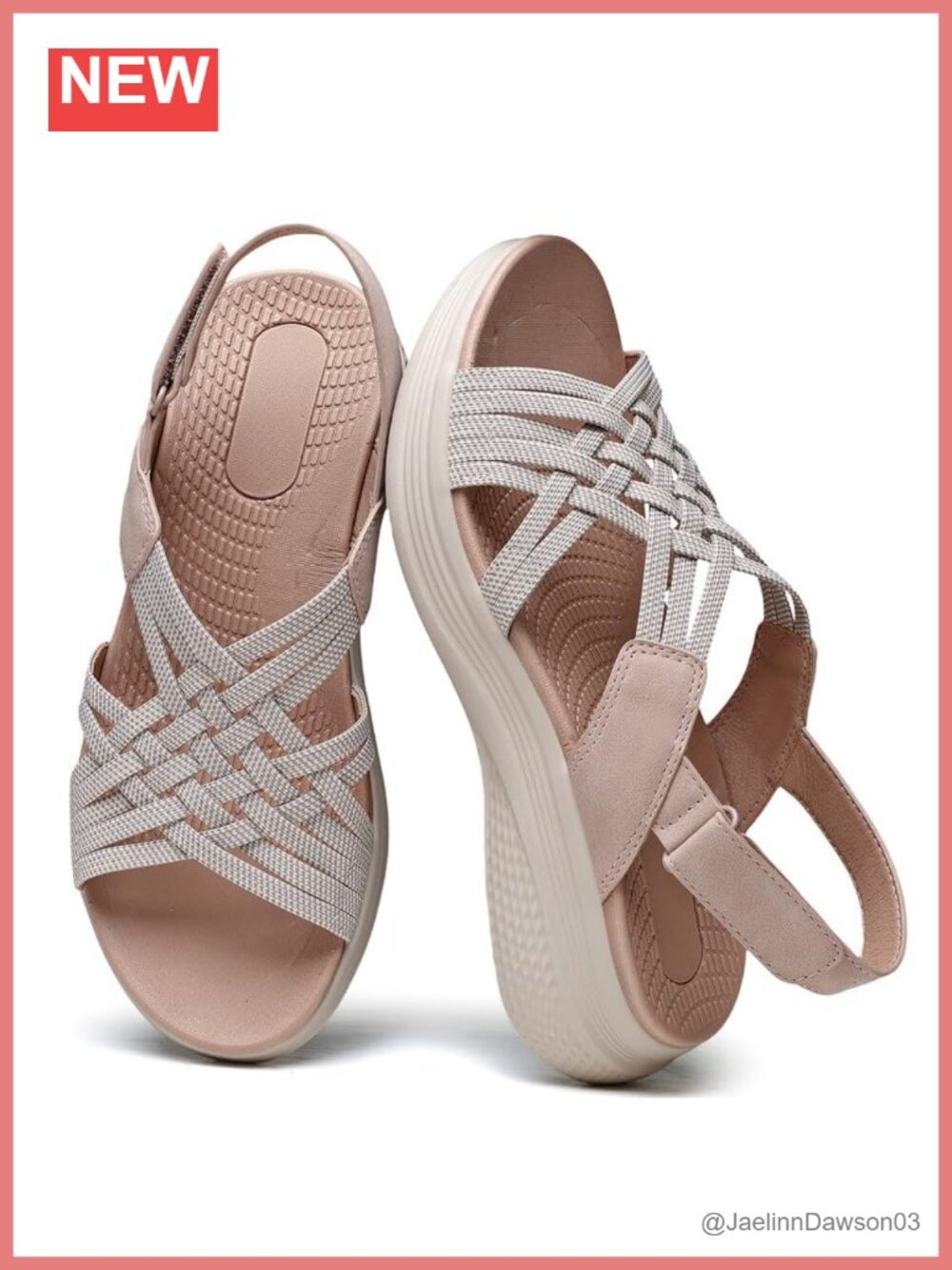 Womens Sandals Wedge Sandals Arch Support Comfortable Walking Beach Flat Wedge